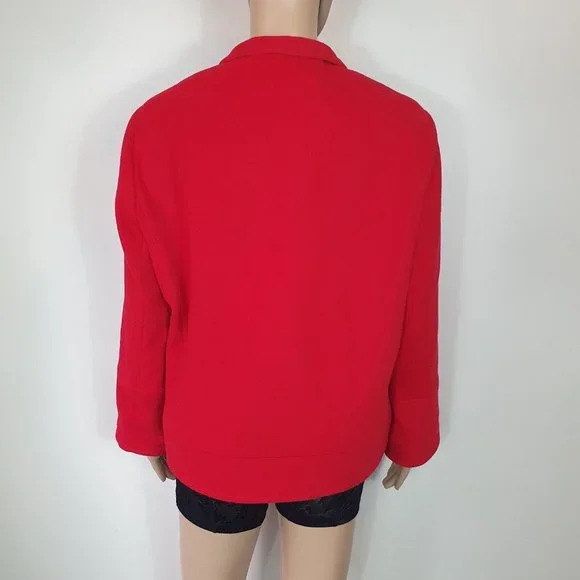 NWOT jacket coat wool + cashmere Sze 16 red Ignazia Australia Made NEW winter - Picture 6 of 9